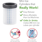 Tovolo Mini Ice Squeeze & Release Cylinder, 2-Pack, Mini-Ice Cube Makers