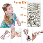Hijeaton 60Pcs Metal Duck Billed Hair Clips For Women Styling Sectioning, Silver Hair Pins For Long Hair, Alligator Curl Loc Clips For Thick Hair Roller, Salon, Bows Diy