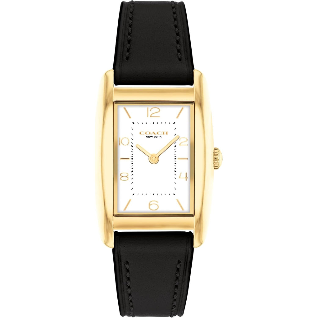 Coach Reese Women'S Watch - 2H Quartz Tank Watch With Genuine Leather Strap - Water Resistant 3 Atm/30 Meters - Premium Fashion Timepiece For Everyday Style - 24Mm