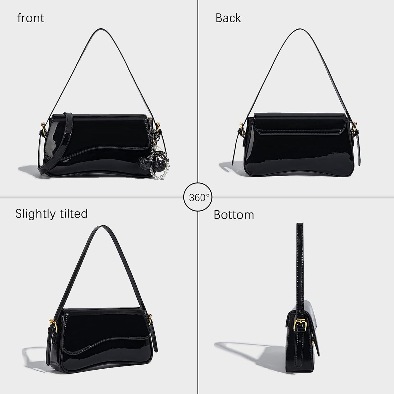 Purses For Women Trendy, Y2K Hobo Bags With Cherry Pendant,Crossbody Shoulder Bag And Handbags