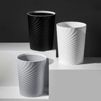 Bathroom Trash Can 1.8 Gallon Small Waste Basket Garbage Can For Dorm Kitchen Toilet Office Bedroom, 2 Pack White