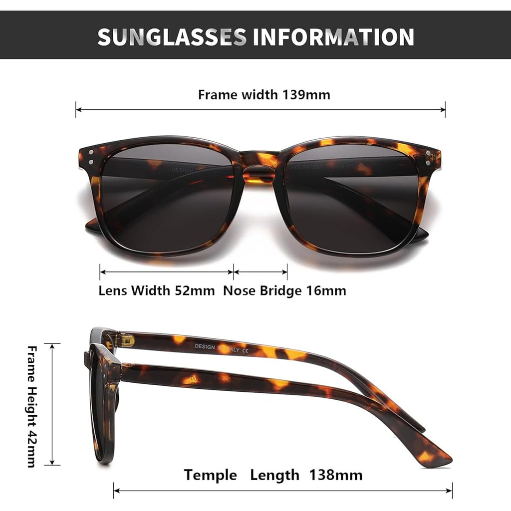 Polarized Sunglasses for Women Classic Retro Trendy Style Sun glasses UV 400 Protection(3 Pack)