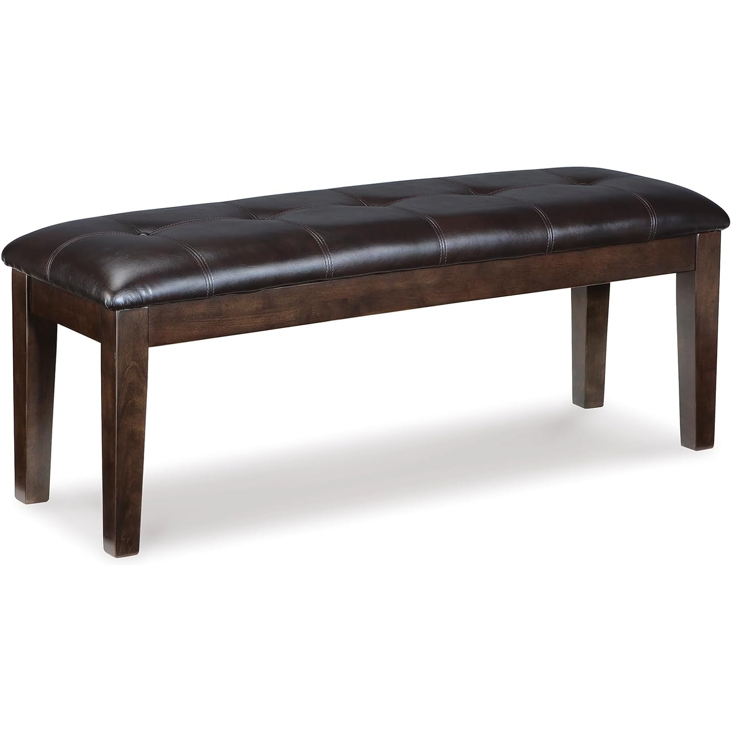 Signature Design By Ashley Haddigan Traditional Upholstered Dining Room Bench, Dark Brown