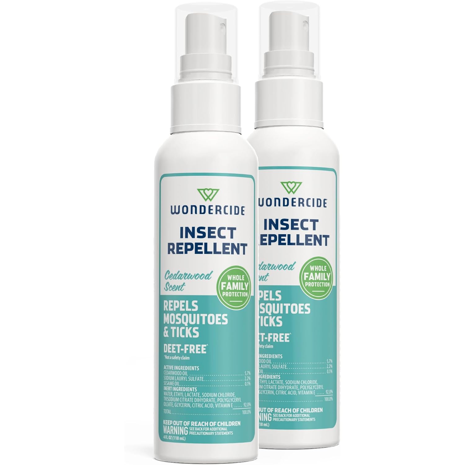 Wondercide - Mosquito, Tick, And Insect Repellent With Natural Essential Oils - Deet-Free Bug Spray And Killer - Safe For Family - Cedarwood 2-Pack Of 4 Oz Bottle | With Natural Essential Oils - Deet-Free Bug Spray And Killer - Safe For Family
