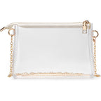 BS-VOG Clear Purse for Women - Stadium Approved Small Crossbody Bag with Zipper, Clear Stadium Bag for Concerts, Sports