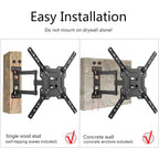Suptek Tv Wall Mount Swivel And Tilt Full Motion For Most 23 To 60 Inch Tv Mount Up To 66Lbs Max Vesa 400X400Mm (A1+)