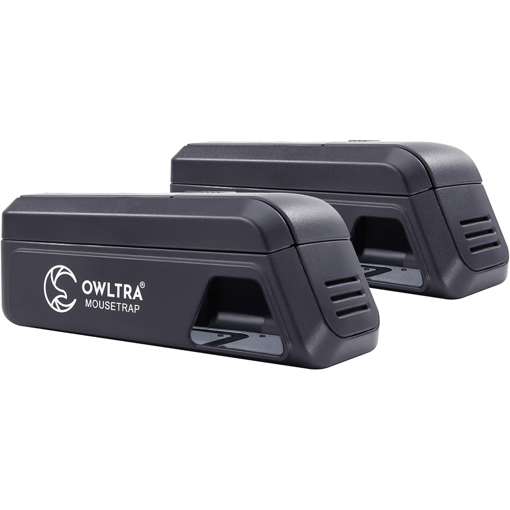 Owltra Ow-2 Indoor Electric Mouse Trap 2 Pcs, Instant Kill Rodent Zapper With Pet Safe Trigger, Black