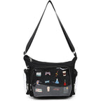 Canvas Ita Bag Crossbody Shoulder Bag Kawaii Purses And Handbags With Anime Pins Display Medium