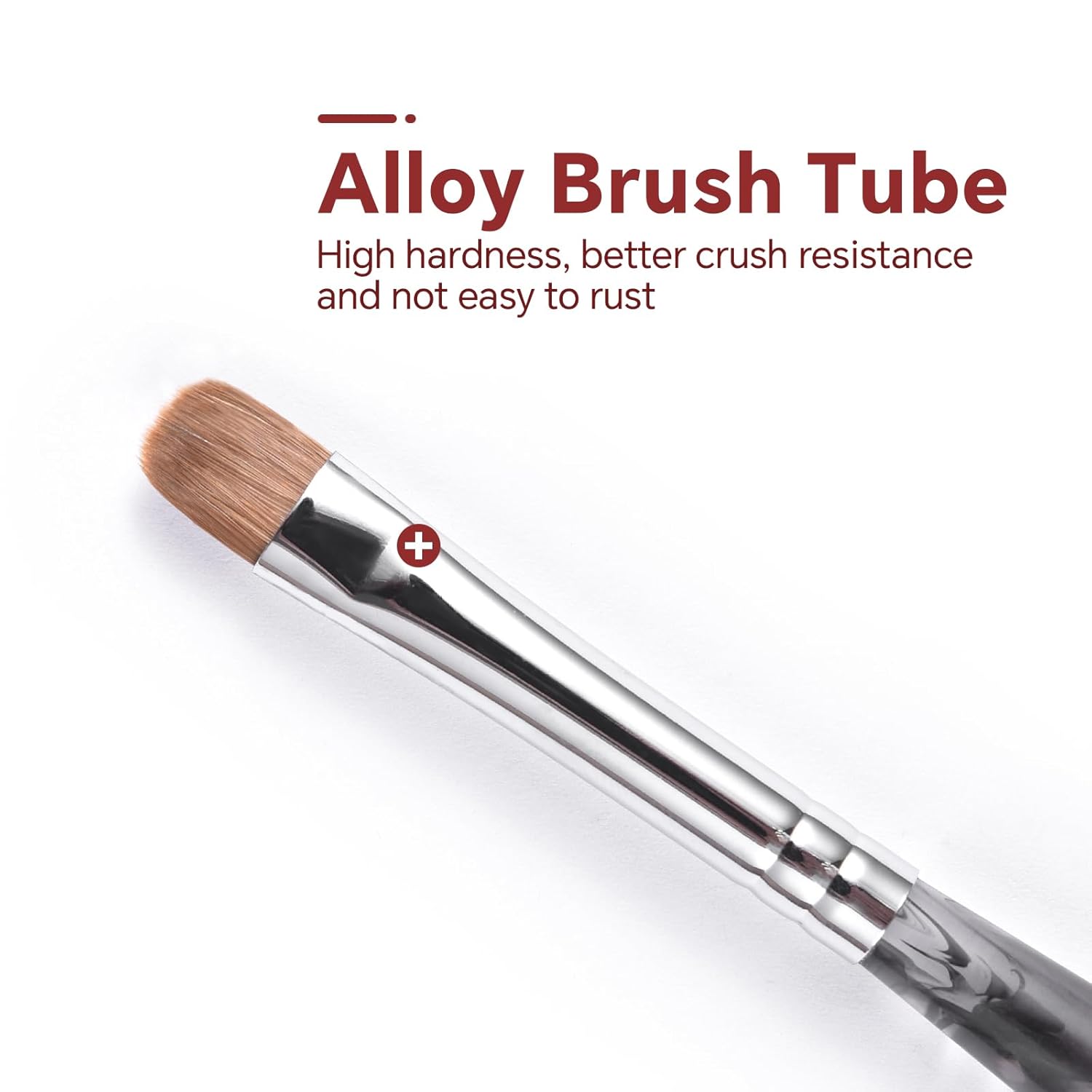 Kolinsky Sable Nail Brush French Nail Brush 2 Way Professional Gel Acrylic Nail Art Brush with Stirring Rod for French Manicure Cuticle Clean Up Nail Art Design Brush (10#)