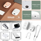 Aocoolfan Portable Neck Fan, Mini Small Personal Handheld Fan Usb Rechargeable 3 Speed For Girls Boys Woman Eyelash Travel Home Office Outdoor (White)