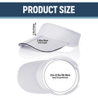 Sun Visor Hats for Women UV Protection, Adjustable Sports Visor for Running Golf Tennis Softball White