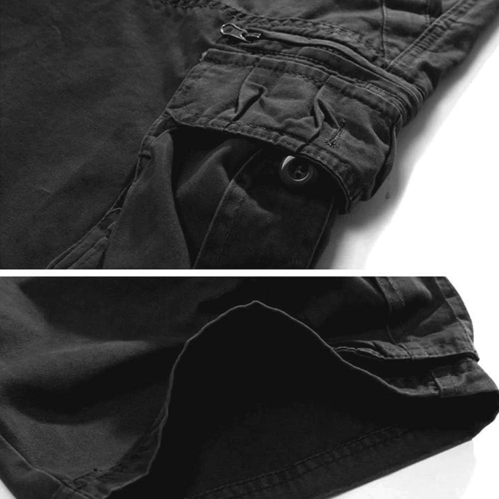 Akarmy Men'S Lightweight Multi Pocket Cotton Casual Cargo Shorts,Outdoor Twill Camo Shorts With Zipper Pockets(No Belt)