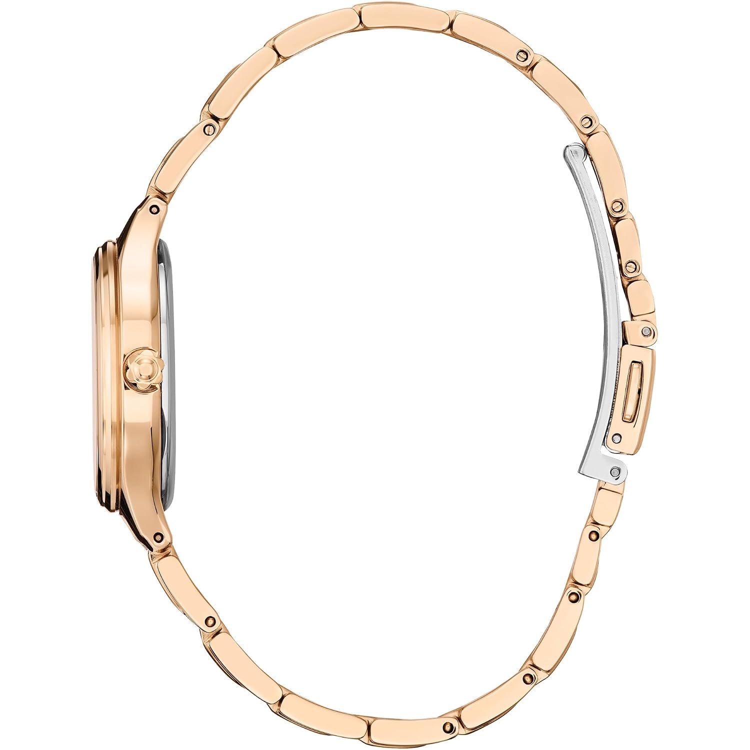 Citizen Women'S Eco-Drive Mickey And Minnie Mouse Take Paris, Mother-Of-Pearl Dial, Gold-Tone Stainless Steel Bracelet Watch (Model: Fe2103-52D)