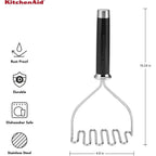 Kitchenaid Gourmet Stainless Steel Wire Masher, 10.24-Inch, Black