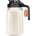 Mihlapi Breast Milk Pitcher, 32 OZ Mason Jar Pitcher with Lid Double Leak Proof,1 Quart Breastmilk Storage Containers for Fridge, Glass Jug for Sun Tea, Juice, Cold Brew Coffee