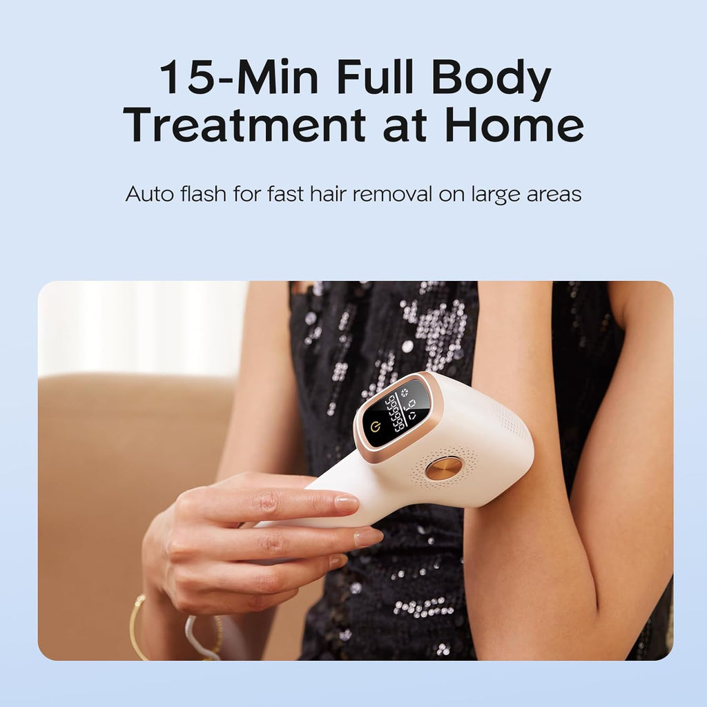 INNZA IPL Hair Removal with Ice Cooling Care Function for Women,Long-Lasting Results,999,999 Flashes Painless Hair Removal, Hair Removal Device for Armpits Legs Arms Bikini Line