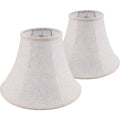 Beige Bell Lamp Shade Set Of 2, 6"Top X 13"Bottom X 9.3"High, Replacement Medium Lamp Shade For Table Lamp And Floor Lamp, Fabric Natural Linen, Assembly Required