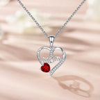 Love Heart Pendant Necklaces for Women, Mother's Day Gifts for Mom Grandma Wife from Daughter Son, I Love You Mom (With gift box)