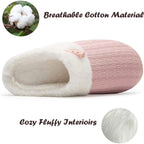 Women'S Slip On Fuzzy Slippers Memory Foam House Slippers Outdoor Indoor Warm Plush Bedroom Shoes Scuff With Faux Fur Lining