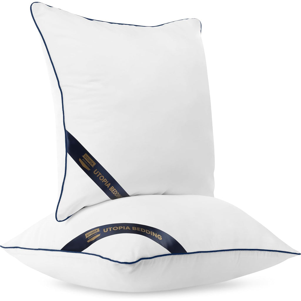 Utopia Bedding Throw Pillow Inserts (Pack of 4, White), 18 x 18 Inches Decorative Indoor Pillows for Sofa, Bed, Couch, Cushion Sham Stuffer