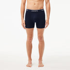 Lacoste Men'S Long Stretch Cotton Jersey Boxer Brief 3-Pack