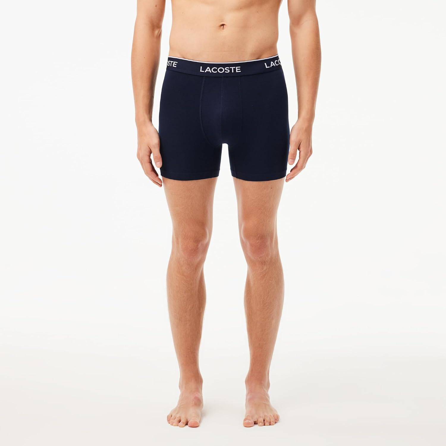 Lacoste Men'S Long Stretch Cotton Jersey Boxer Brief 3-Pack
