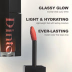 DINTO Blur-Glowy Lip Tint - Glossy Finish, Hydrating, Long Lasting, Lightweight Texture, Non-Sticky, Vegan & Cruelty-Free, K beauty (219 Ave Maria, 0.11 fl.oz)