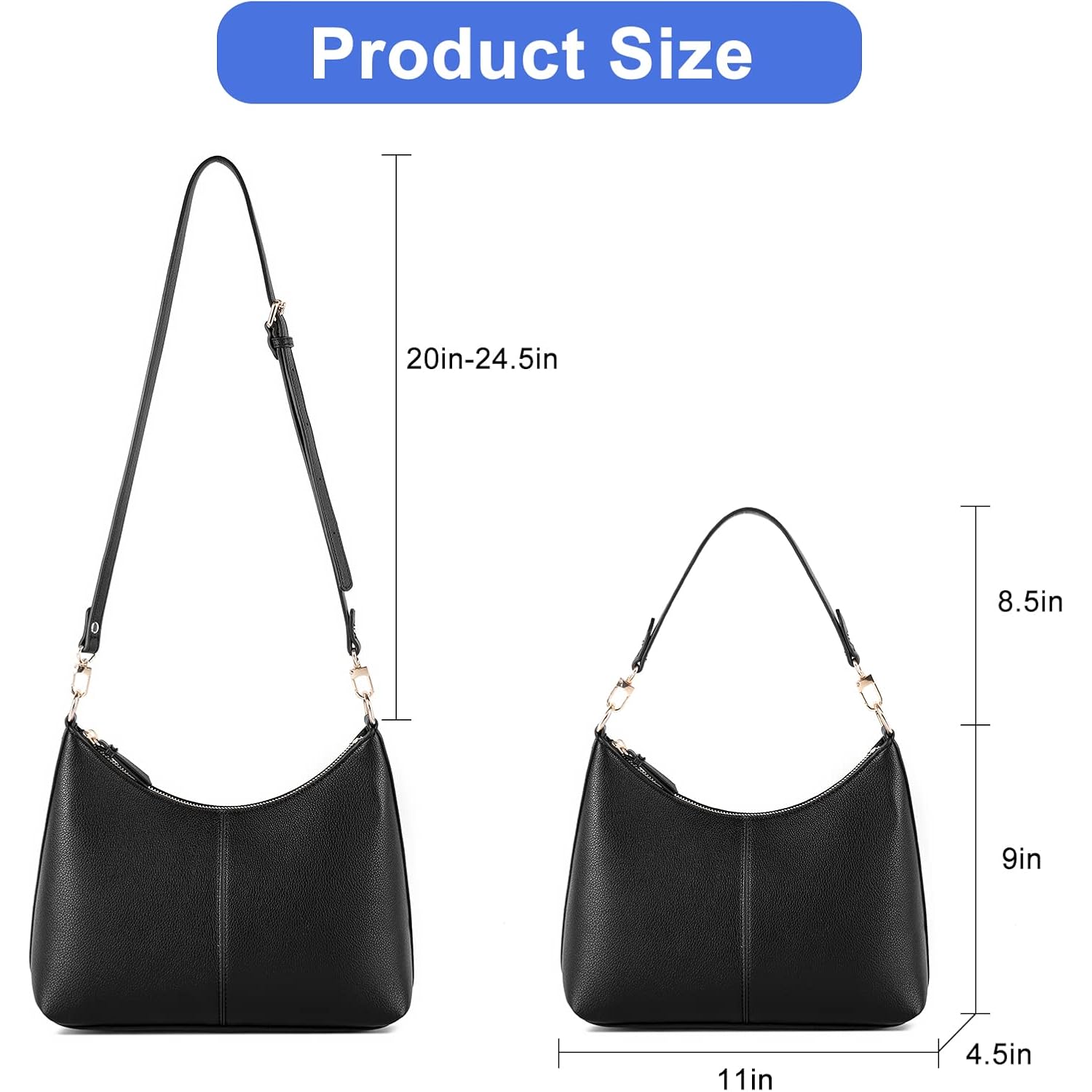 Keyli Small Shoulder Handbags For Women Mini Purse Waterproof Soft Leather Crossbody Bags For Work Shopping Travel