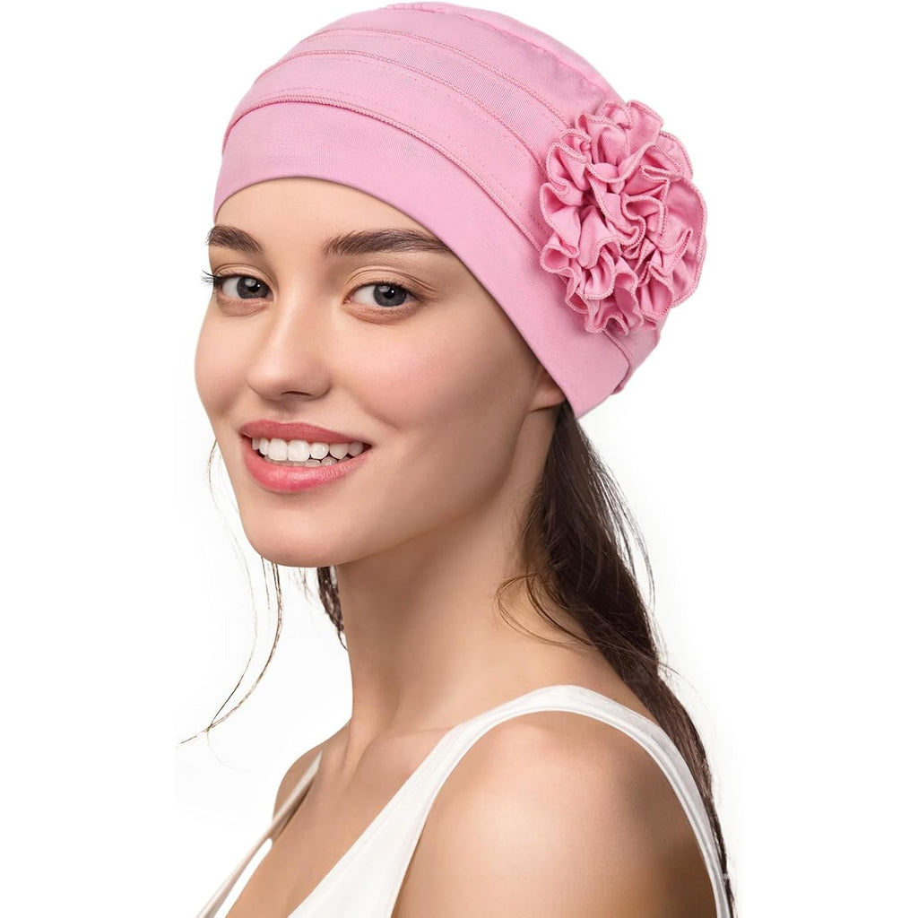 Chemo Headear for Women Soft Cancer Headwear Pink