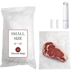 30-Pack Small Vacuum Sealer Bags & 2 Bonus Sealing Clips, Compatible With Chef Preserve – Bpa-Free (8 X 10 In) Reusable Food Storage Bags For Freezer, Microwave, Sous Vide – Leak-Proof