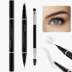 LAVONE Eyebrow Pen Makeup Kit, with Waterproof Eyebrow Pencil, Eyeliner, Pomade, and Brow Brush, Smudge-Proof and Long Lasting, Create Full and Natural Brows, Dark Brown