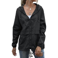 Women'S Waterproof Raincoat Lightweight Rain Jacket Hooded Windbreaker With Pockets For Outdoor