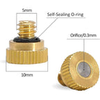 50Pcs Brass Mister Nozzles, 0.012" Misting Tips For Outdoor Cooling | 0.3Mm Orifice, 10/24 Unc Thread, Replacement Heads For Patio Misting System, High Pressure Water Mister Parts