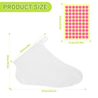200 Pcs Disposable Foot Covers For Wax Therapy Plastic Waterproof Foot Mask Socks With Adhesive Stickers Home Pedicure Supplies Leak-Proof
