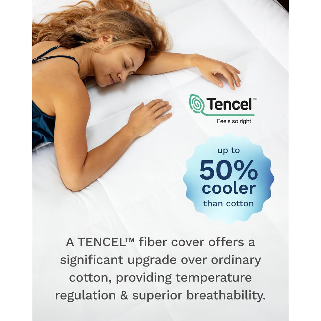 Viscosoft 4 Inch Pillow Top Memory Foam Mattress Topper Twin Xl - Cooling Certipur-Us Certified - Extra Long Hybrid Lux Dual Layer Mattress Pad - Perfect For College Dorms