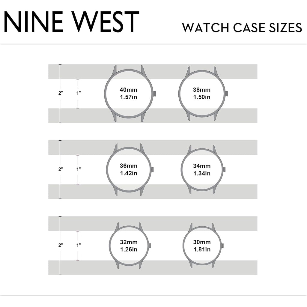 Nine West Women's Floral Dial Smooth Strap Watch