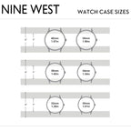 Nine West Women's Floral Dial Smooth Strap Watch