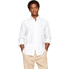 Tommy Hilfiger Men'S Long Sleeve Oxford Shirts In Regular Fit, Men'S Button Down Shirts, Also Available In Big And Tall