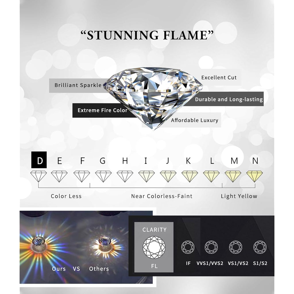 "STUNNING FLAME" 18K Gold Plated Silver Brilliant Cut Simulated Diamond Cubic Zirconia Stud Earrings