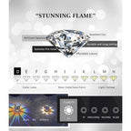 "STUNNING FLAME" 18K Gold Plated Silver Brilliant Cut Simulated Diamond Cubic Zirconia Stud Earrings