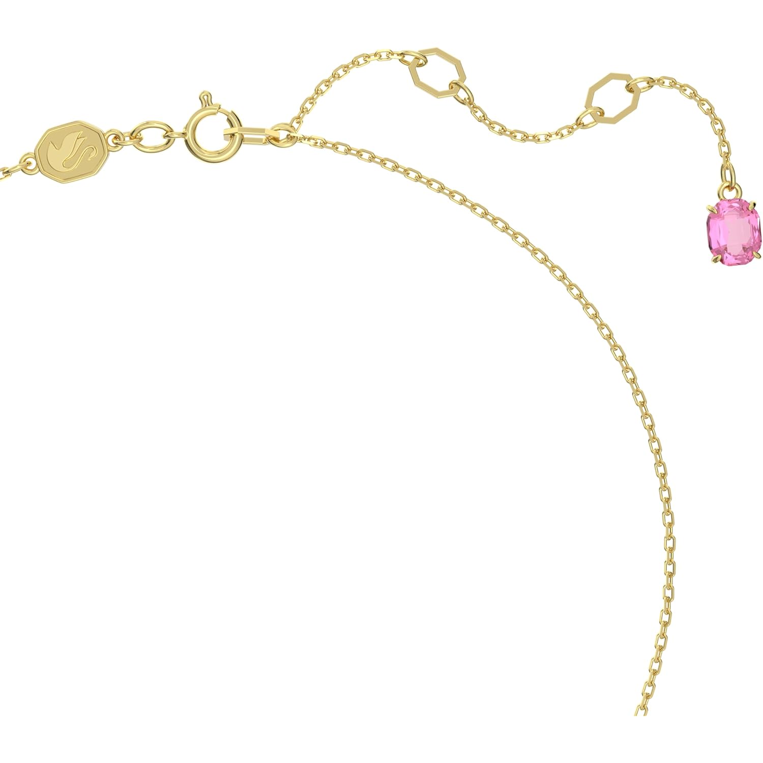 Swarovski Florere Necklace and Earrings Collection, Pink Crystals, Yellow Crystals, Gold Tone Metal Finish