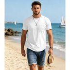 3 Pack Mens Cotton T Shirts Short Sleeve Crewneck Shirts For Men Pocket Tshirts Casual Lightweight Summer Basic Tees