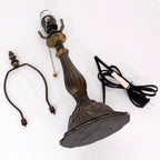 Table Lamp Base Replacement Only (A (W 6 H 18 Inch)) | Fit For 8, 10, 12 Inch Tiffany Style Stained Glass Lampshade, Dark Bronze Finish,Resin, Push Switch On Cord