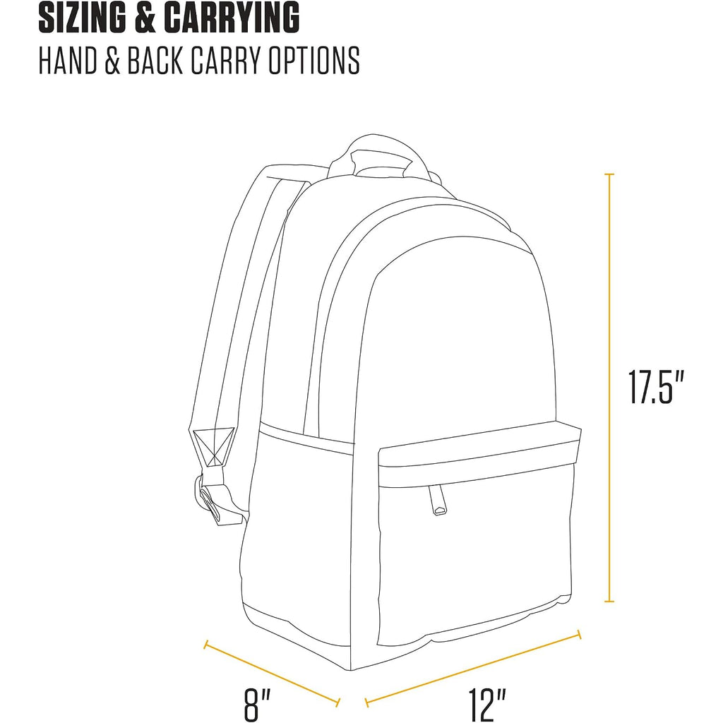 Carhartt 21L Classic Laptop Backpack, Water-Resistant Pack W/ 15" Laptop Sleeve And Organizational Compartments, Black