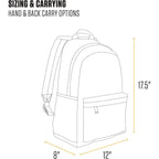 Carhartt 21L Classic Laptop Backpack, Water-Resistant Pack W/ 15" Laptop Sleeve And Organizational Compartments, Black