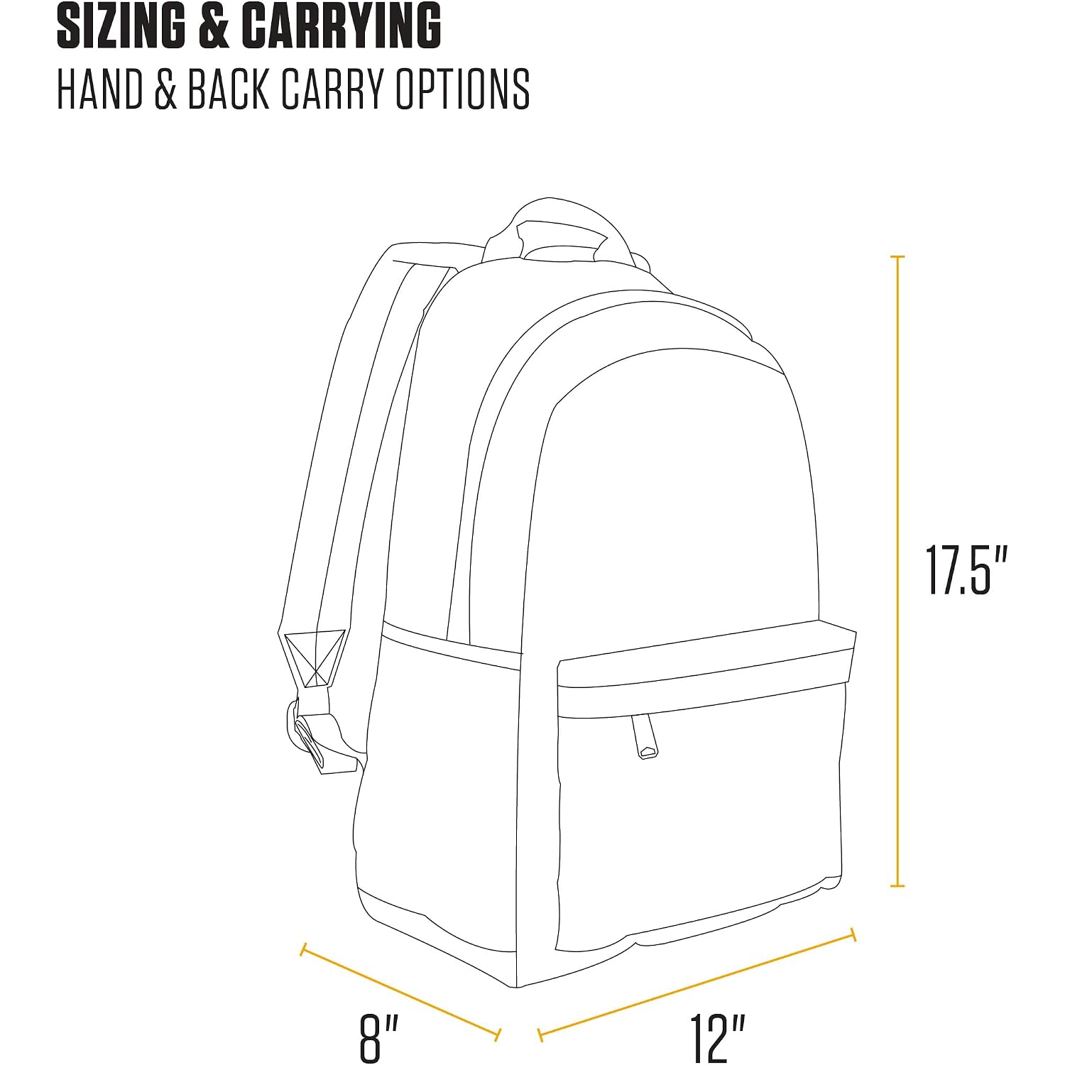 Carhartt 21L Classic Laptop Backpack, Water-Resistant Pack W/ 15" Laptop Sleeve And Organizational Compartments, Black