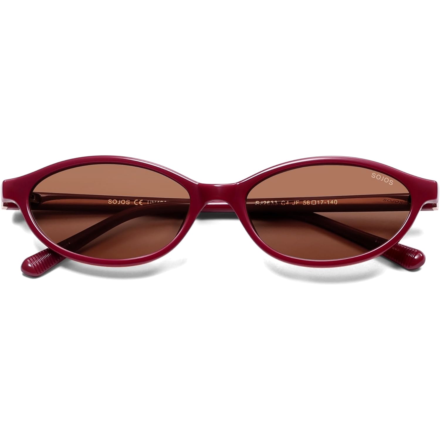 SOJOS TR90 Ultra Light Flexible Sunglasses for Women Retro Oval Polarized Cat Eye Vintage Shades UV400 Protection Comfort Fit