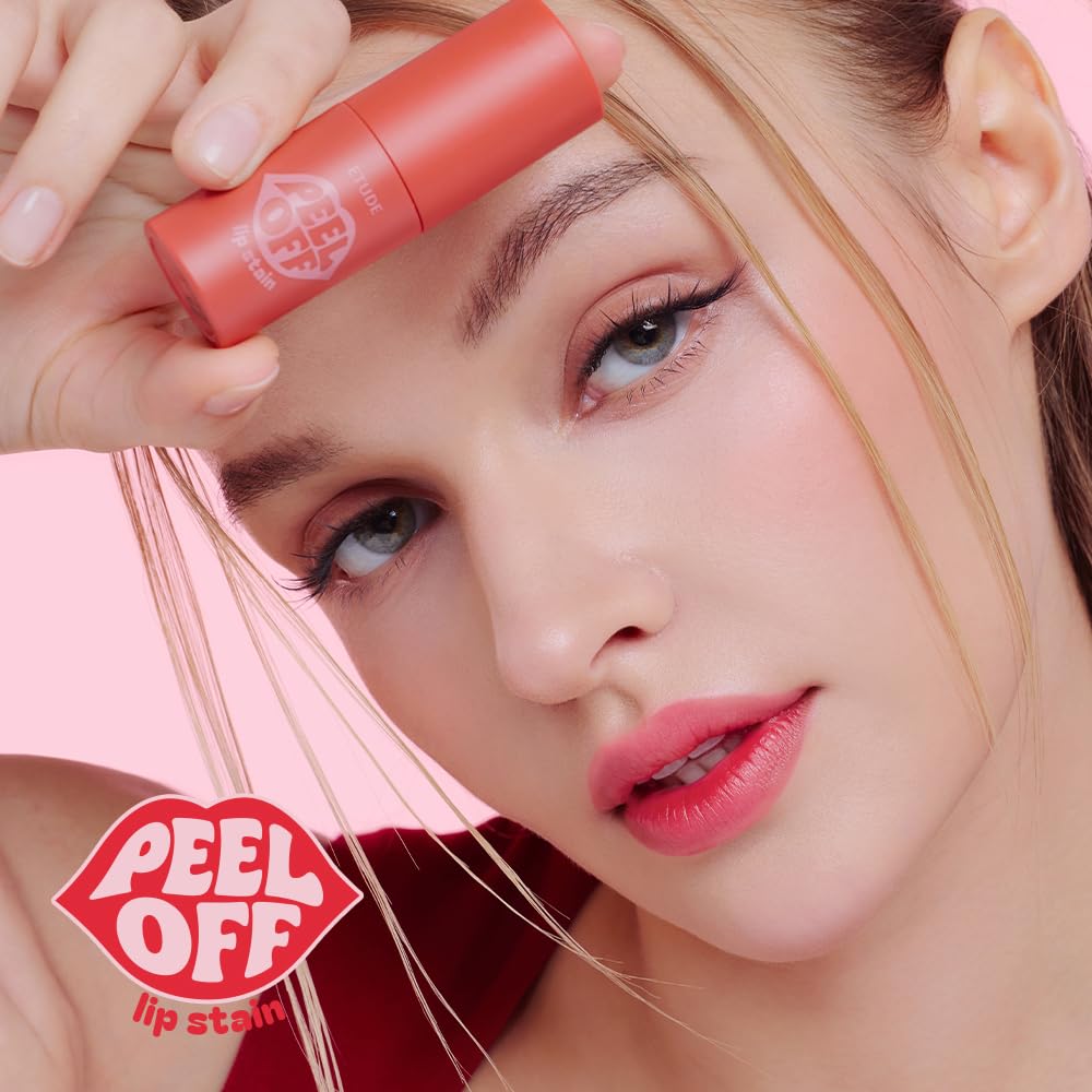 ETUDE Dear Darling Peel Off Lip Stain (Blood Wine) – Teen girl gifts, Hydrating Hydrogel Tint, Fruity scent, Long Lasting & Waterproof, High Pigment, Easy Peel Off, All‑Day Color Lip Tattoo