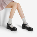 Dream Pairs Women'S Mary Janes Shoes Platform Dress Low Heel Chunky Pumps Round Toe Ankle Strap Pumps Shoes Oxfords Esther
