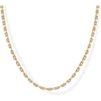 PAVOI 14K Gold Plated Simulated Diamond Tennis Necklaces for Women - Classic Tennis Chain - Timeless Station Round and Pear Cubic Zirconia Stones Choker Necklace